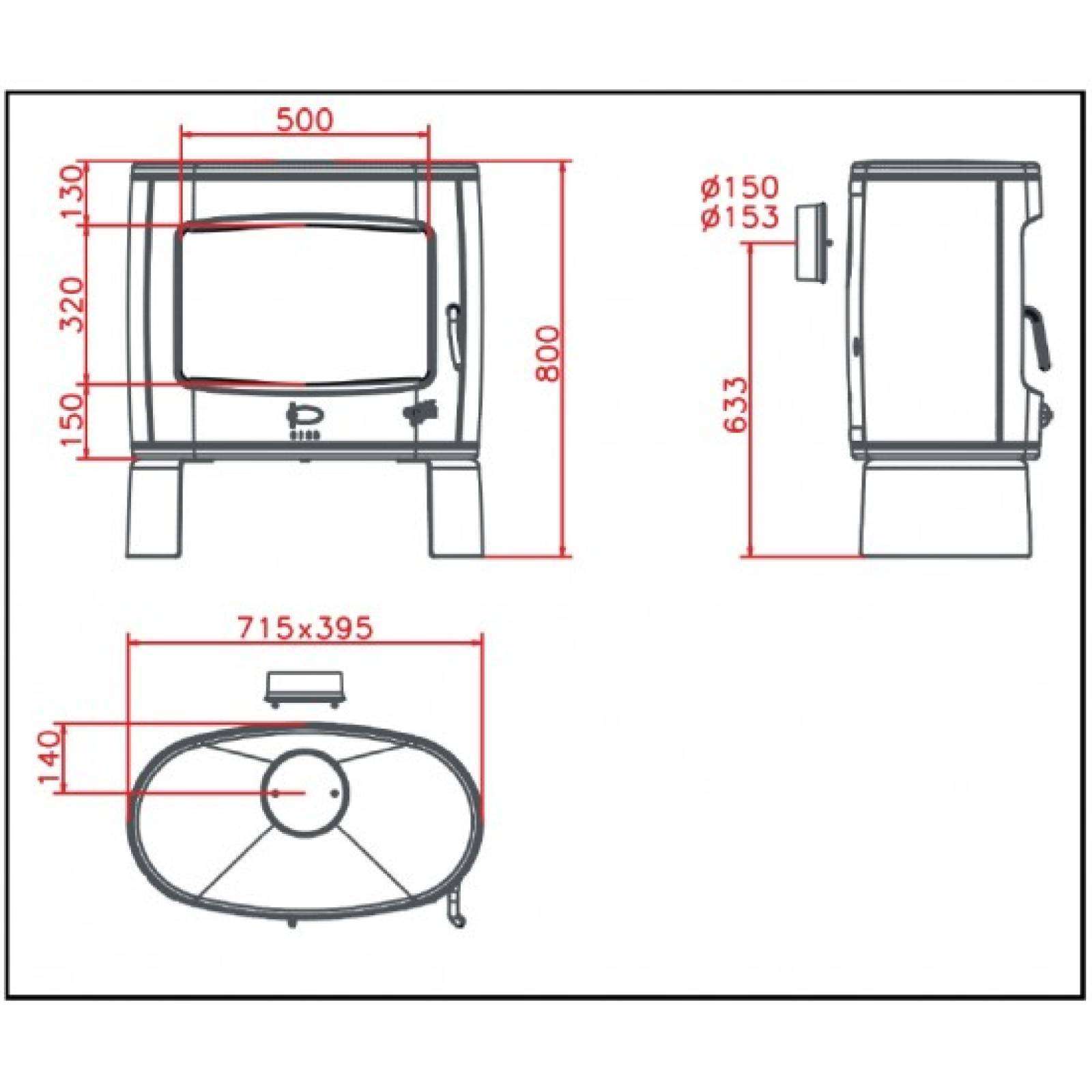 Poêle à Bois Eclipse Godin 8kW – Image 3