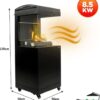 Chauffe-terrasse – Foyer extérieur à gaz – debout 9Kw – couvercle inclus